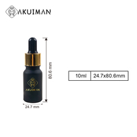 Flacon compte-gouttes vide de luxe de 2 oz avec applicateur pour huile capillaire, finition givrée, prix raisonnable