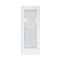 Porte d'entrée en fibre de verre pré-montée, minimaliste, étanche, standard US/UK, avec cadre en PVC, pour villa et appartement