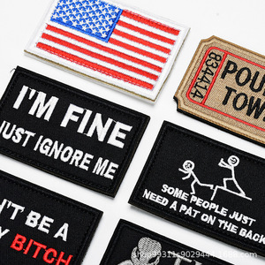 Patchs de toile de commerce extérieur crochet et boucle ensemble de patchs brodés patch de broderie tactique pour chapeau de sac à dos - Product Image 5