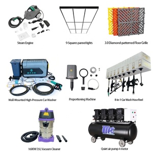Paquete de Equipos Profesionales para Estación de Lavado de Autos Comercial, Motor de Vapor, Lavadora de Alta Presión, Rejilla para Piso, Luces LED - Product Image 1