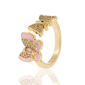 Anello a Farfalla Regolabile per Donne, Anello Aperto Trendy, Gioiello da Dito alla Moda - Product Image 4