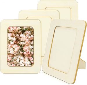Wholesale Unfinished DIY Nature Wood <b>Photo</b> Display Stand Eco-friendly for Home Decor UV Printing Simple Style - Product Image 1
