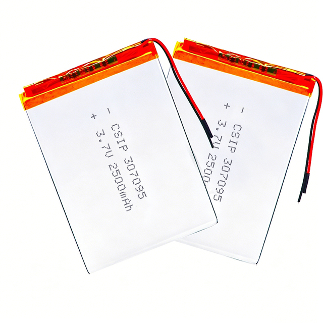 307095 Lithium Polymer Battery 3.7V 2500mAh Ultra Thin Lipo Rechargeable Battery for Tablet GPS Smart Device Custom Wire OEM ODM