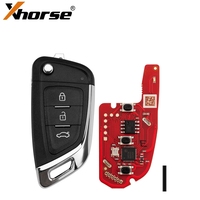 Llave Inteligente para Auto Xhorse XKKF06EN, Estilo Navaja, Transmisor Universal Inalámbrico Programable de 3 Botones para Control Remoto VVDI