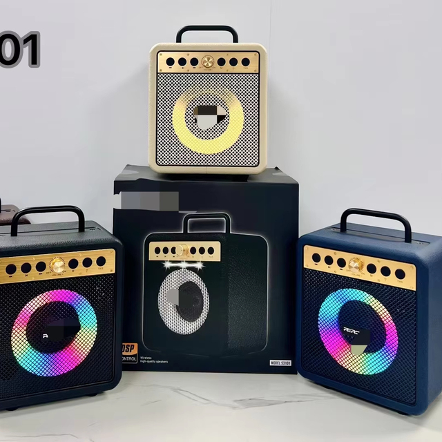 New Model S3101 Dual-microphone Retro Bluetooth Speaker, Outdoor Portable High-power Subwoofer, Home KTV Audio System
