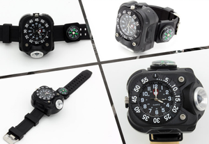 Luce LED da Polso Ricaricabile per Esterni, Torcia Multifunzionale Impermeabile Portatile, Orologio con Illuminazione Notturna per Corsa - Product Image 2