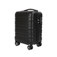 Valise de cabine de 16 pouces en ABS léger à la mode avec logo personnalisé ODM de haute qualité Bagages 4 roues silencieuses avec double fermeture à glissière