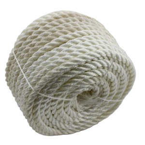 เชือกโพลีเอสเตอร์สีขาวคุณภาพสูงแบบขายส่ง เชือกไนลอนแบบเกลียว - Product Image 1