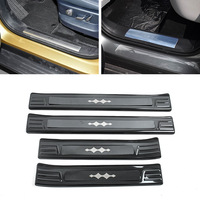 Pelindung Pintu Baja Anti Karat Kustom, Pedal Anti Aus, Pelindung Bagasi Belakang, Pelat Logam Tahan Lama, Modifikasi Pelindung