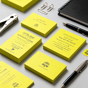 Tarjeta <span class=keywords><strong>de</strong></span> Agradecimiento Personalizada <span class=keywords><strong>de</strong></span> Doble Cara en Papel Recubierto Amarillo Brillante para Redes Sociales <span class=keywords><strong>de</strong></span> Marca <span class=keywords><strong>de</strong></span> Moda - Product Image 5