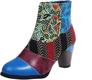 Botas de Invierno para Mujer, Estilo Mocasín, con Cierre, Tacón Grueso, Impermeables, Resistentes, Estilo Occidental, que Aumentan la Estatura - Product Image 1