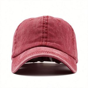 Venta al por mayor de gorras de béisbol de algodón lavado descolorido con orificio para cola de caballo, diseño de gorra de sol para deportes al aire libre de verano y uso diario. - Product Image 3