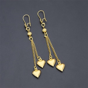 JXX Fashion Brass Jewellery 24k Gold Plated Charm Design <b>Long</b> Dangle Earrings <b>Long</b> Unique <b>Earings</b> Jewelry Women - Product Image 4