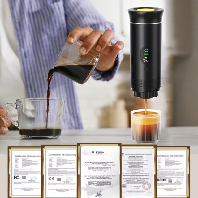 Portable Espresso Machine 20 Bar Pressure 3 in 1 Multi Function for Nespresso DolceGusto Capsules