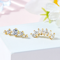 Joyería Toposh de Aleación Chapada en Oro Vintage, Piercing Corporal con Forma de Labios, Diseño de Bola Pulida, Accesorios para Piercing