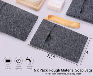 Bolsa de malla de nailon personalizada con cordón para jabón, biodegradable, con certificado REACH, exfoliante, para baño y cuerpo - Product Image 4