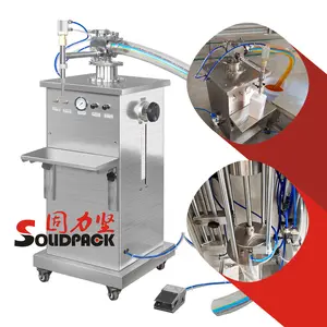 Solidpack SUS304 good quality liquid palm oil mini bottling machine line semi automatic