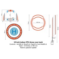Hannuo Porte de drone de course Rc multi-taille avec logo personnalisé Porte de course de drone gonflable à affichage publicitaire