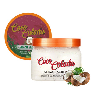 Gommage corporel personnalisé parfumé à la vitamine C, lait de karité et miel, sucre doré logo personnalisé