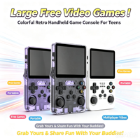 Konsol Game Genggam R36S dengan Joystick 3D, Penyimpanan 64GB/128GB, 15.000+ 40.000+ Game Video, Baterai 3500mAh, Layar 640x480
