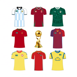 2026 Internationale Fußball-Saison Amerika-Set Fan-Fußballtrikots mit Nationalmannschafts-Shirts aus Argentinien Kolumbien Mexiko - Product Image 1