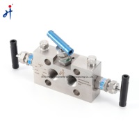 High Pressure Pressure Gauge Valve Integral 3 Valve Manifolds for Differential Pressure Transmitters