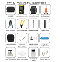 Kit d'outils FTTH à fibre optique avec SKL-6C Cleaver et compteur de puissance optique 4 en 1 et ensembles d'outils mécaniques de localisation visuelle de défauts