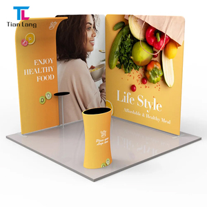 TianLang <b>Double</b> Sided Printing Banner Stand New Design Tension Fabric Photo Display Stands Photo Booth <b>Pillow</b> Case Trade Shows - Product Image 1