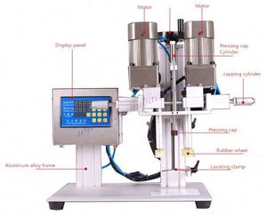Tappatrice Semi automatica macchina pneumatica da scrivania barattolo di salsa di vetro tappatore di bottiglia di miele - Product Image 2