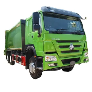 Howo doble eje trasero 23cbm compactador camión de basura para la venta