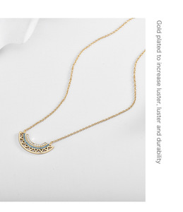 Unisex Classic Style Rainbow Design Zircon <b>Charm</b> Necklace Hot Sale Fashion Link Chain Brass Jewelry Accessory for Anniversary - Product Image 1