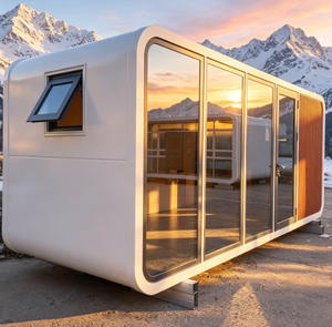 Casetta Prefabbricata a Energia Solare Apple Cabin: Casa Piccola a Basso Consumo Energetico, Modulo Abitativo Modulare per Edilizia Verde, Spazio Mobile Sostenibile - Product Image 1