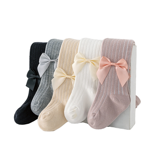 Мягкие хлопковые детские колготки с бантом милые детские вязаные гетры для девочек и мальчиков оптом для зимы детские носки - Product Image 3
