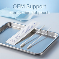 Pochette plate de stérilisation thermoscellable en film CPP PET pour papier médical 60 g/m² certifiée CE avec indicateur EO STEAM FORM