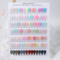Base coat en caoutchouc sans HEMA KNC, gel de construction et gel de couleur 3 en 1, vernis gel UV, vente en gros, étiquette privée, base en caoutchouc professionnelle pour les ongles