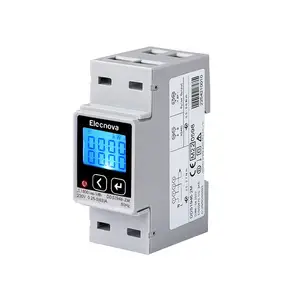 Digital din rail three phase bidirectional AC energy meter LCD Display RS485 2~31st harmonic for power monitoring