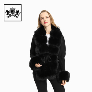 <span class=keywords><strong>Cardigan</strong></span> in Vera Pelliccia di Volpe <span class=keywords><strong>a</strong></span> <span class=keywords><strong>Maniche</strong></span> Lunghe per Donna, Prezzo di Fabbrica Janefur - Product Image 1