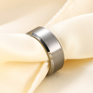 Tungsten Steel Couple Ring 4mm 6mm 8mm <b>Brushed</b> Finish Wedding Band Unisex Jewelry - Product Image 2