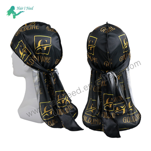 <span class=keywords><strong>Durag</strong></span> en satin de haute qualité avec logo personnalisé, <span class=keywords><strong>motif</strong></span> imprimé, soyeux, en gros, pour hommes - Product Image 3