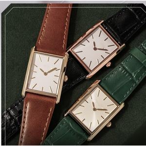 Reloj de Cuarzo de Moda Unisex de Cuero Genuino con Forma Rectangular Personalizada, Caja de Acero Inoxidable, Resistente al Agua 3BAR - Product Image 2