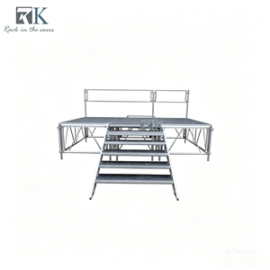 Scène portable en aluminium réglable en hauteur pour spectacles en plein air, plateforme de concert, structure de scène en contreplaqué - Product Image 2