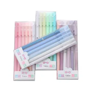 vulpen gel Suppliers-Creatieve Morandi Kleur Gel Pen Boxed Vulpen 6 Sets Briefpapier Kantoorbenodigdheden Handtekening Pen Groothandel