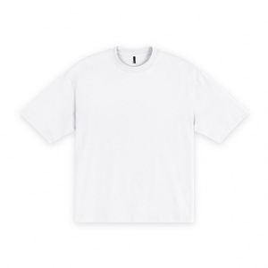 T-shirt pour homme en lin et coton vintage 250g, coupe ample, manches courtes, col petit, style streetwear, design polyvalent - Product Image 3
