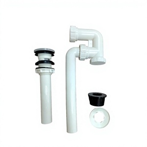 Ensemble de vidange de lavabo en plastique PP noir personnalisable, durable, écologique, installation facile, design moderne, pour toilettes, cuisine, salle de bain 1 - Product Image 1