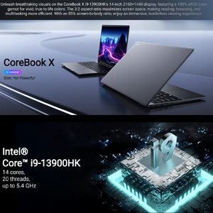 Portátil para juegos Chuwi Corebook X I9 Intel Core 13th Gen Intal 14 núcleos 16GB RAM 512B SSD 14 IPS 2K Windows 11 Home - Product Image 4