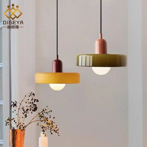 Luminaire suspendu Digeya en verre LED, luminaire créatif coloré pour la maison - Product Image 1