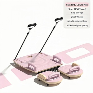 Multi-Functional Pilates <b>Mat</b> with Horizontal Pull Function, Foldable Yoga Stretching <b>Board</b> for Core Workout, Model CZ-PB01 - Product Image 2