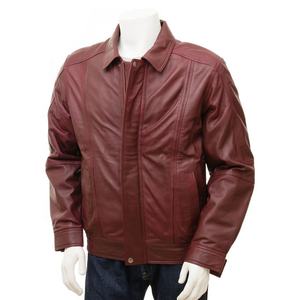 Chaqueta de bombardero de cordero de oveja personalizable para hombre con piel de vaca de talla grande con cierre de cremallera temporada de invierno - Product Image 1