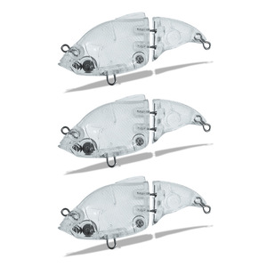 NOUVEAU Leurre de pêche à la brochette <span class=keywords><strong>Vatalion</strong></span> 7cm 7.9g, corps de leurre articulé non peint, flottant, pour pêche au bar - Product Image 1