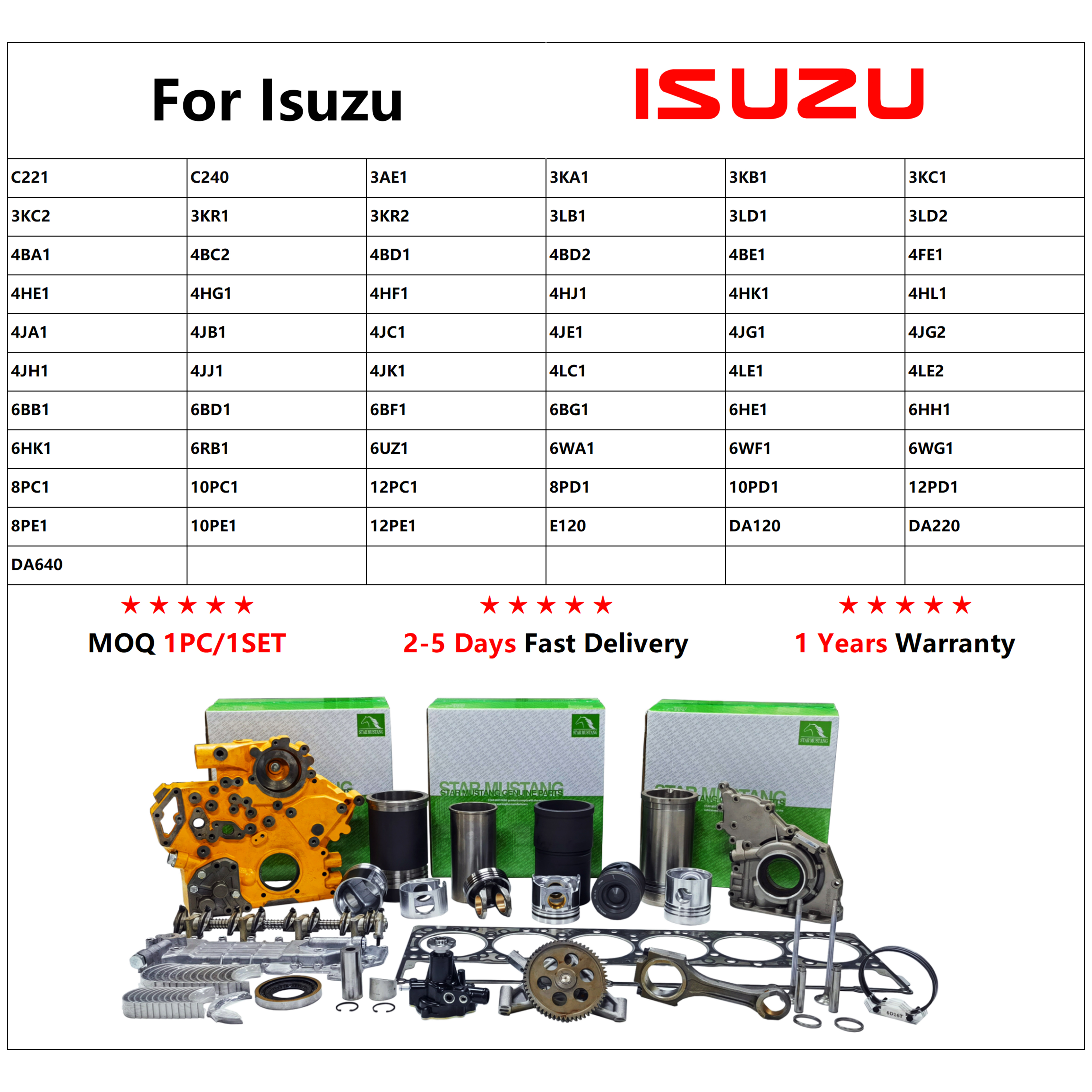 4HE1 Cylinder Head Assembly for Isuzu Engines - Star Mustang